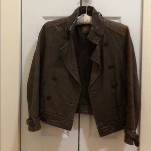 Madewell chocolate leather jacket